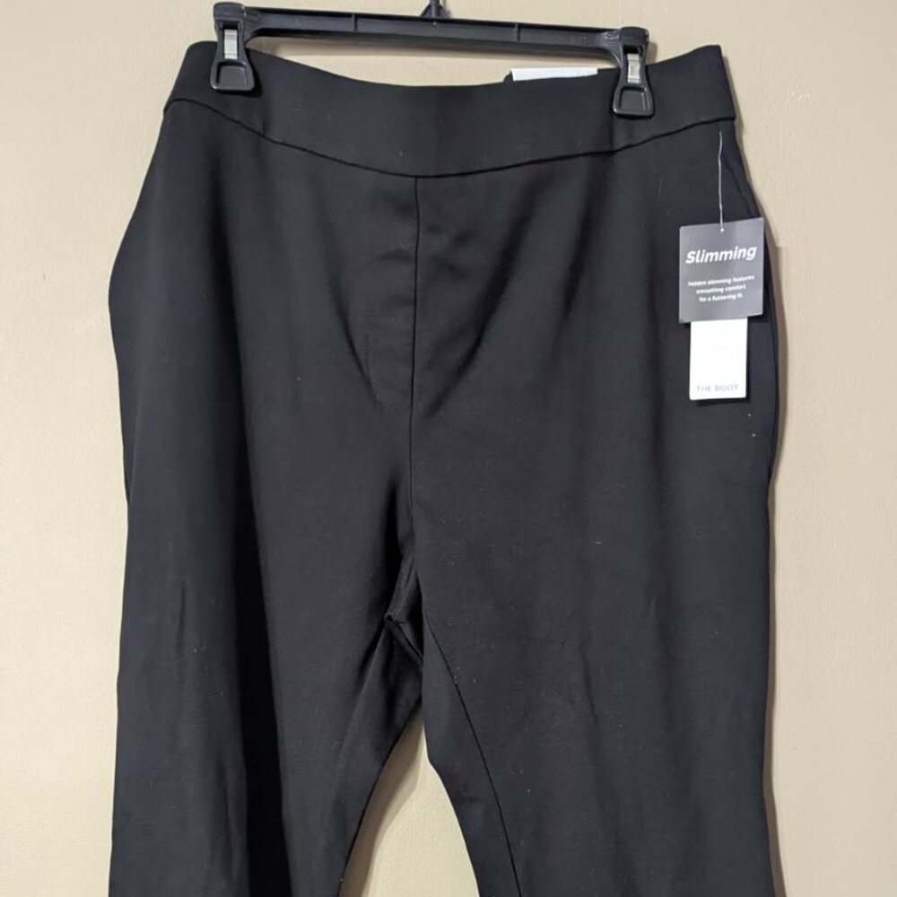 Rafaella black pull on pant 1X